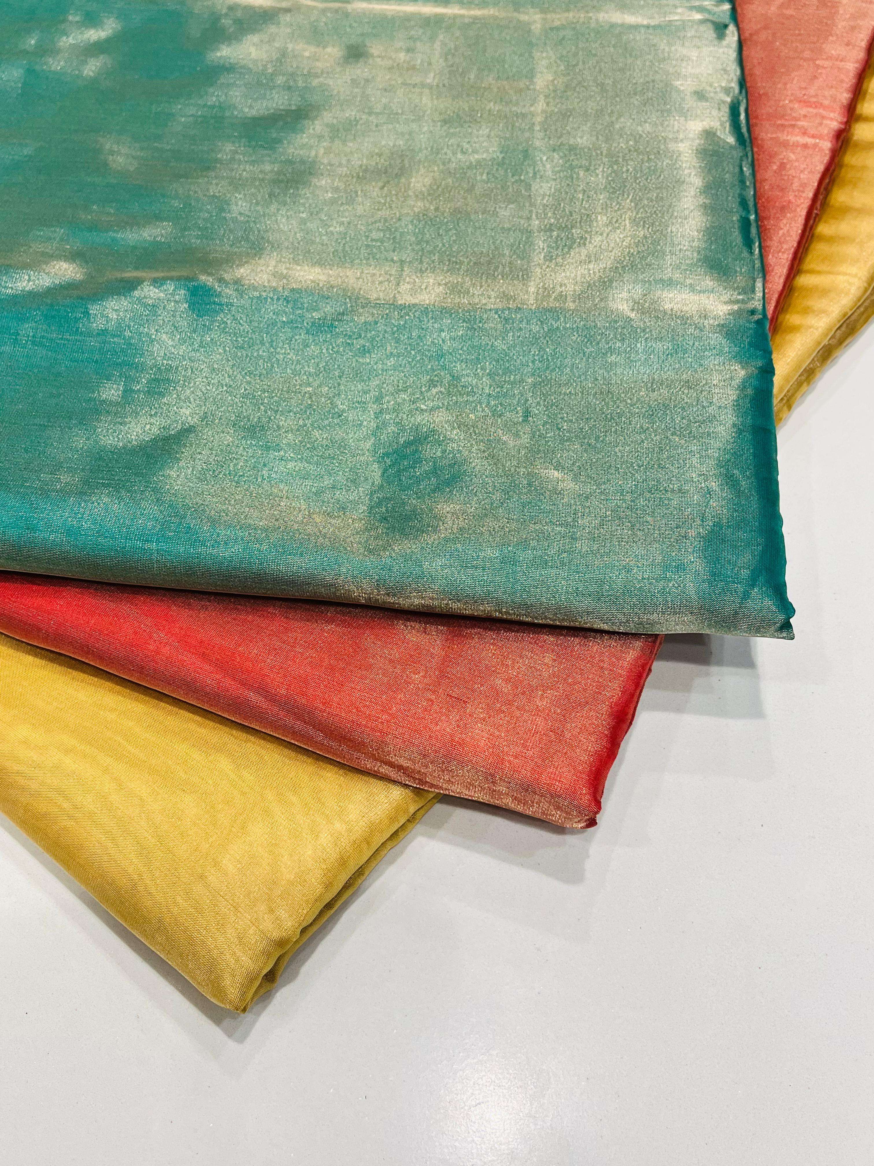 K.R KASAT - Teal Shiny Fabric